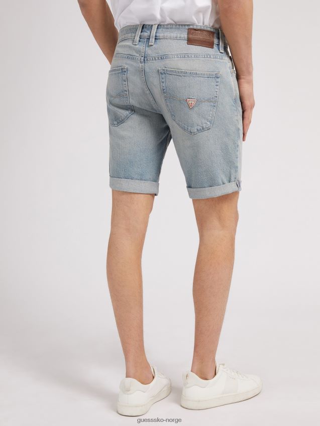 Guess blå denimshorts med smal passform blå menn F0LJ80173