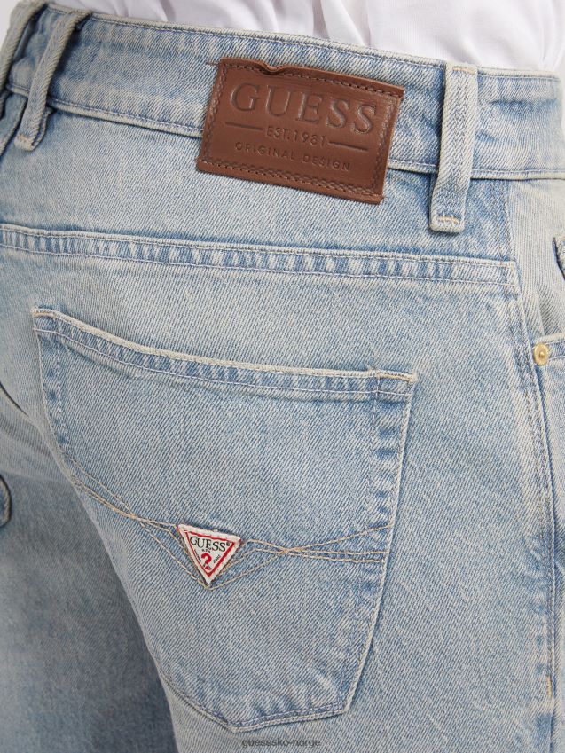 Guess blå denimshorts med smal passform blå menn F0LJ80173