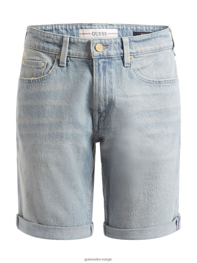 Guess blå denimshorts med smal passform blå menn F0LJ80173