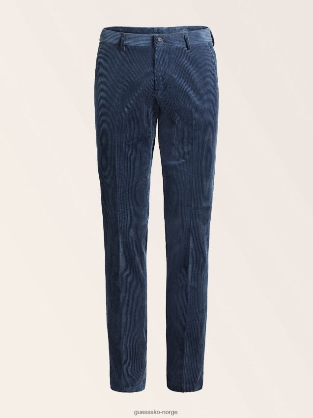 Guess blå marciano cordfløyelbukse blå menn F0LJ801441