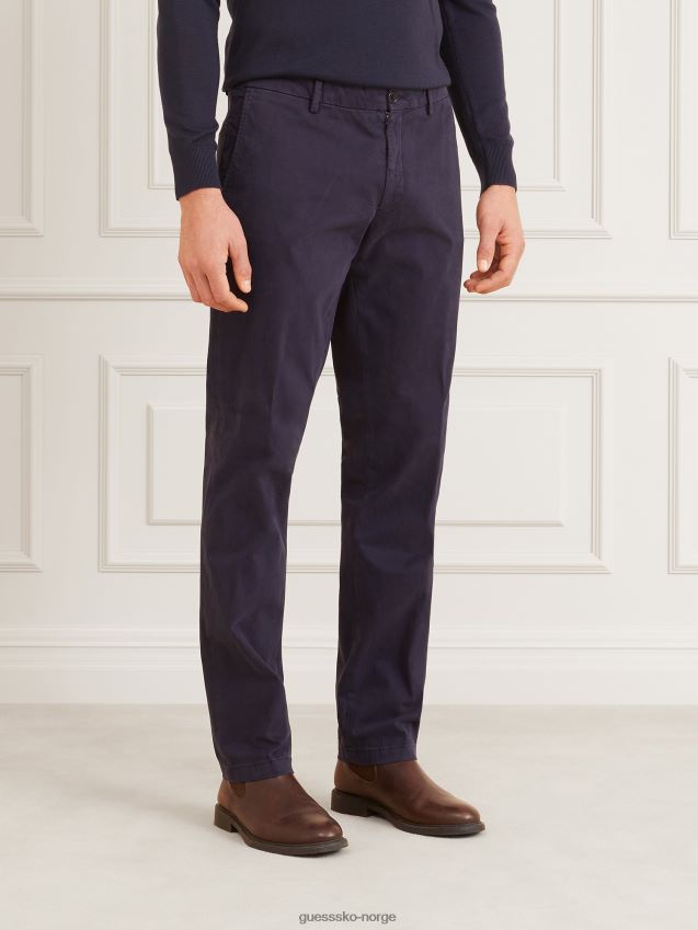 Guess blå marciano satengbukse blå menn F0LJ801551