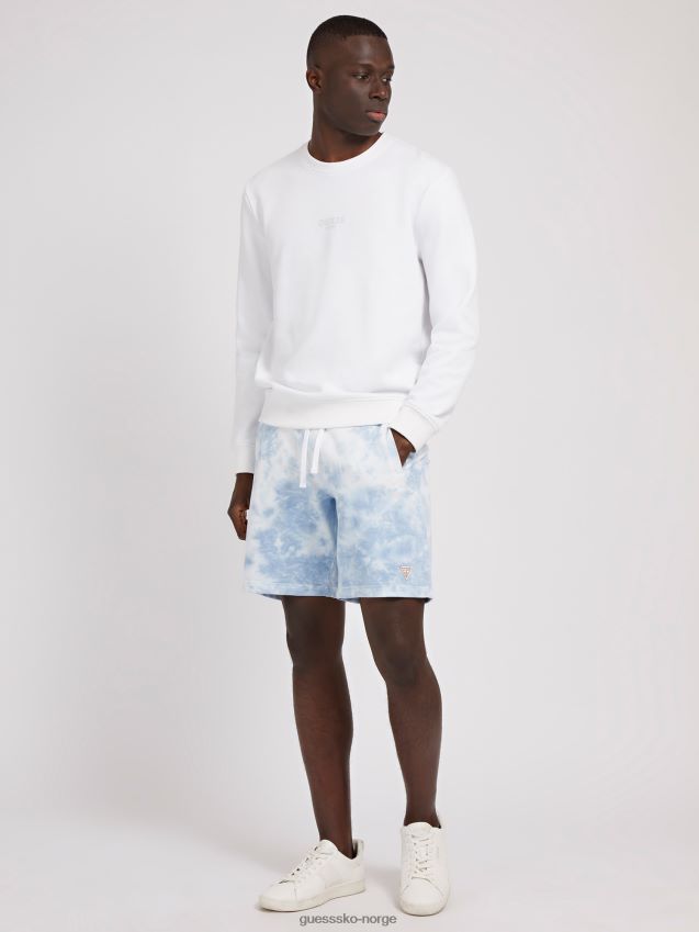Guess blå multi tie-dye shorts blå multi menn F0LJ80426