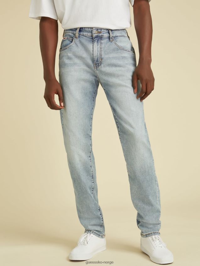 Guess blå slim denimbukse blå menn F0LJ801276