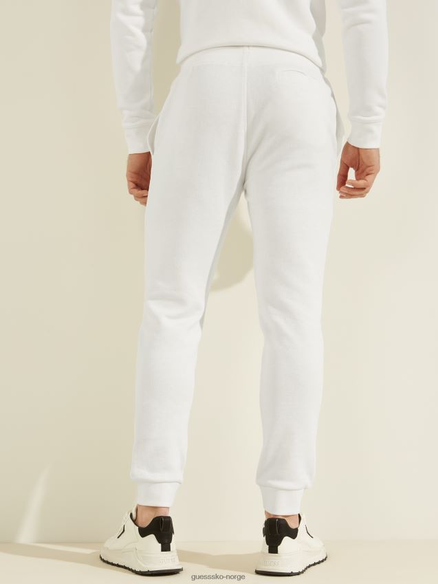 Guess blanc/scuffy eco aldwin logo bukser blank/skurete menn F0LJ8010412