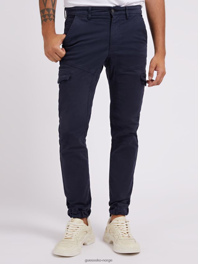 Guess cargo lommer bukse blå blå menn F0LJ80565