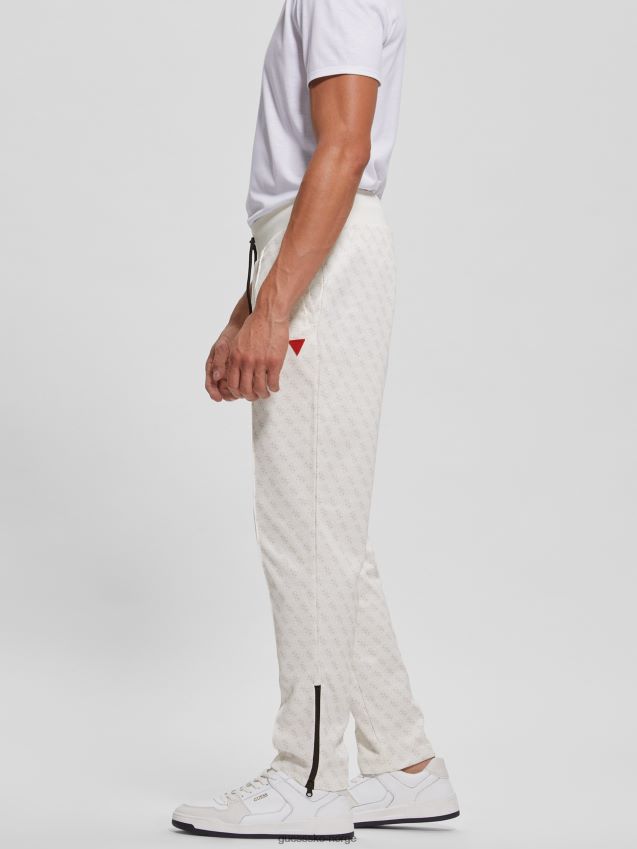 Guess eco korbin treningsbukse 4g aop ren hvit 4g aop ren hvit menn F0LJ8010485