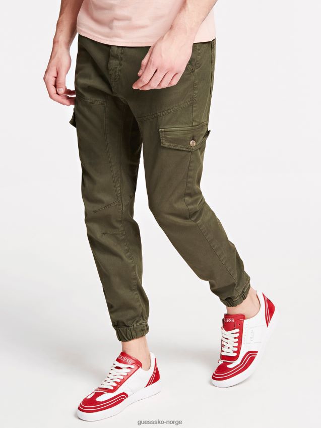 Guess grønn slim fit bukse grønn menn F0LJ801359