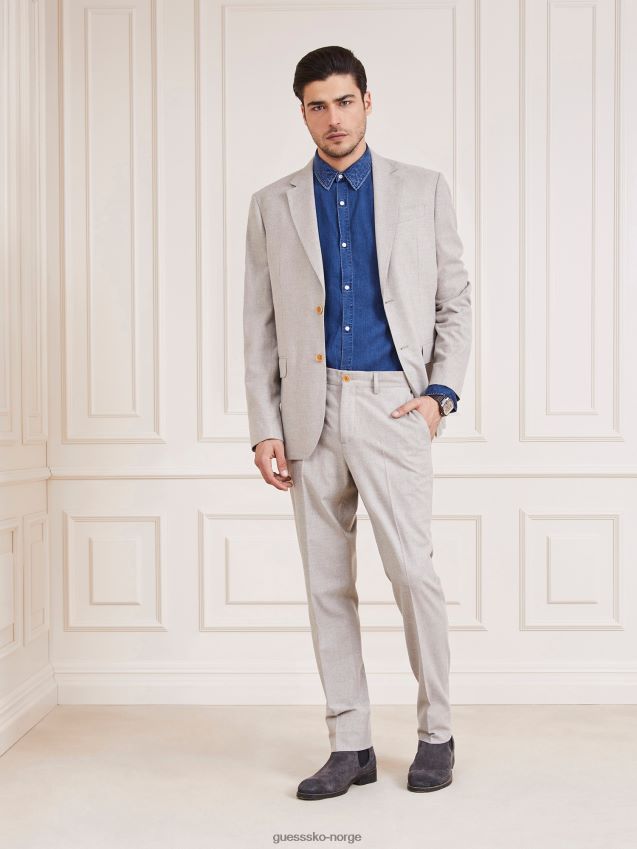 Guess lys grå marciano bukse med normal passform lysegrå menn F0LJ80462