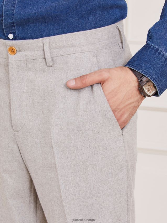 Guess lys grå marciano bukse med normal passform lysegrå menn F0LJ80462