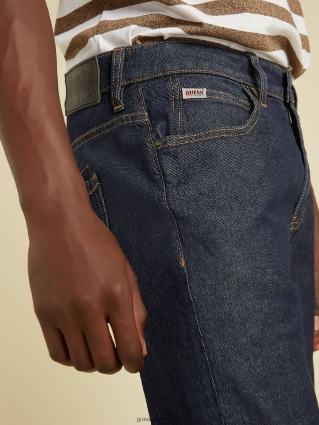 Guess mørkeblå slim denimbukse mørke blå menn F0LJ801105