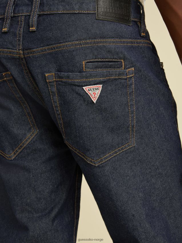 Guess mørkeblå slim denimbukse mørke blå menn F0LJ801105