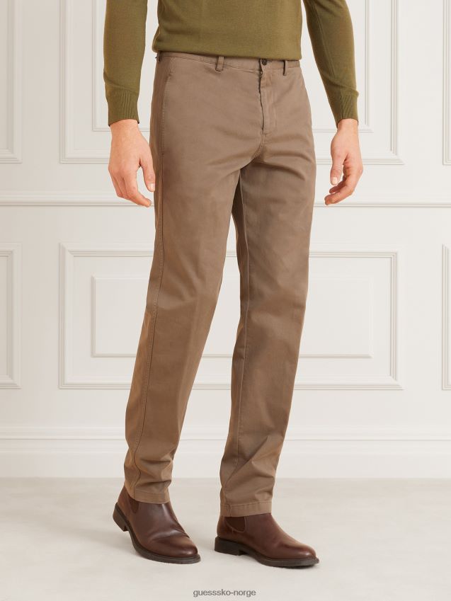 Guess marciano bukse med normal passform brun brun menn F0LJ801341