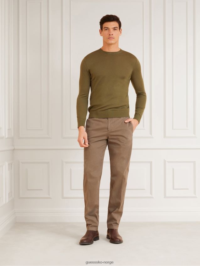 Guess marciano bukse med normal passform brun brun menn F0LJ801341