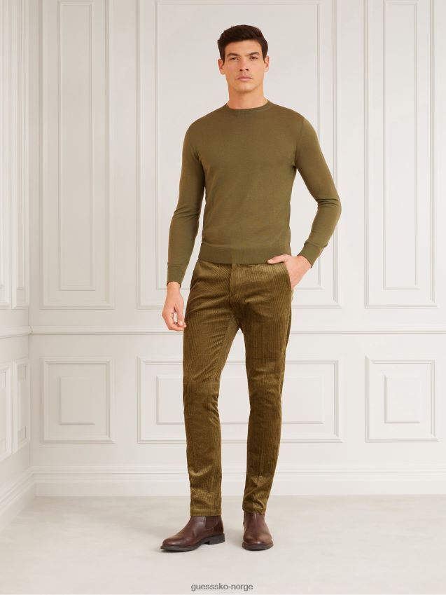 Guess marciano cordfløyelbukse grønn grønn menn F0LJ801548