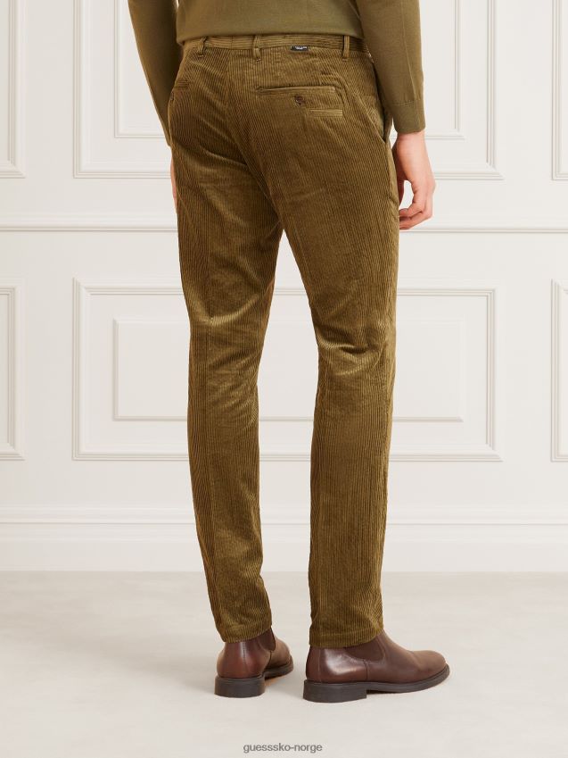 Guess marciano cordfløyelbukse grønn grønn menn F0LJ801548