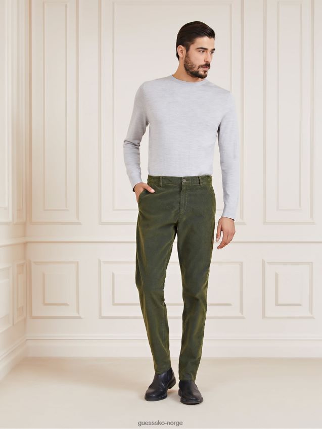 Guess marciano slim fit bukse grønn grønn menn F0LJ80341