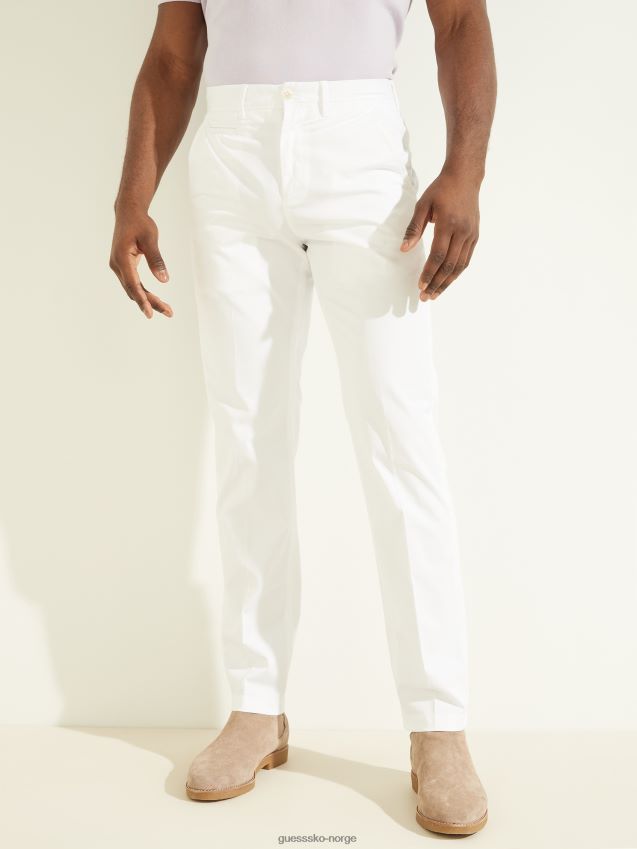Guess salt hvit øko ny original chinobukse salt hvit menn F0LJ8010710