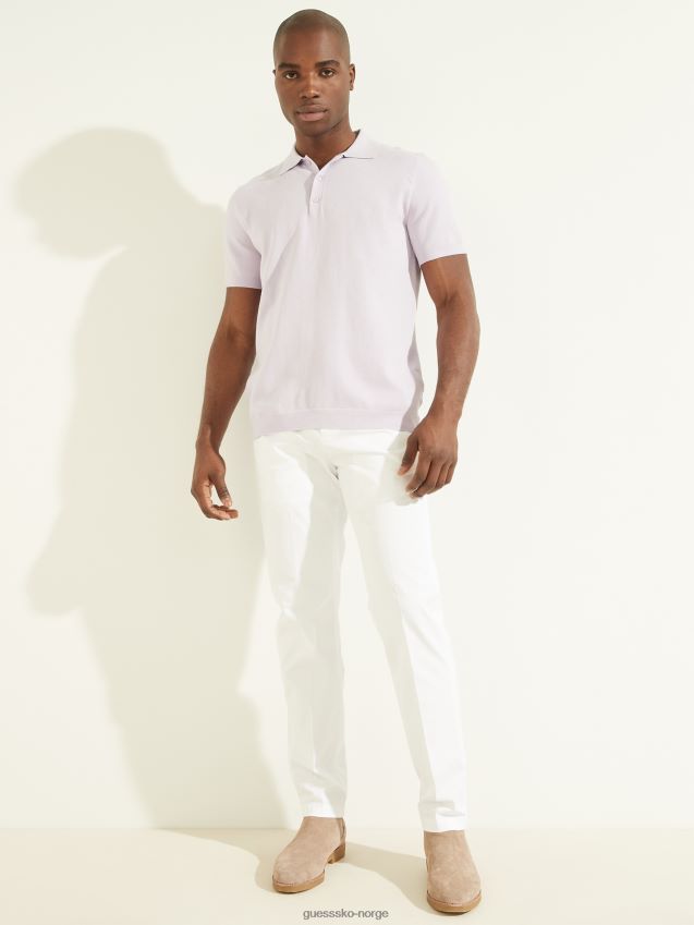 Guess salt hvit øko ny original chinobukse salt hvit menn F0LJ8010710