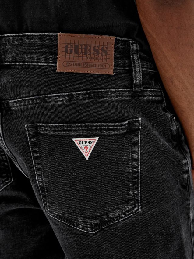 Guess skinny fit denim bukse svart ny trend svart menn F0LJ80167
