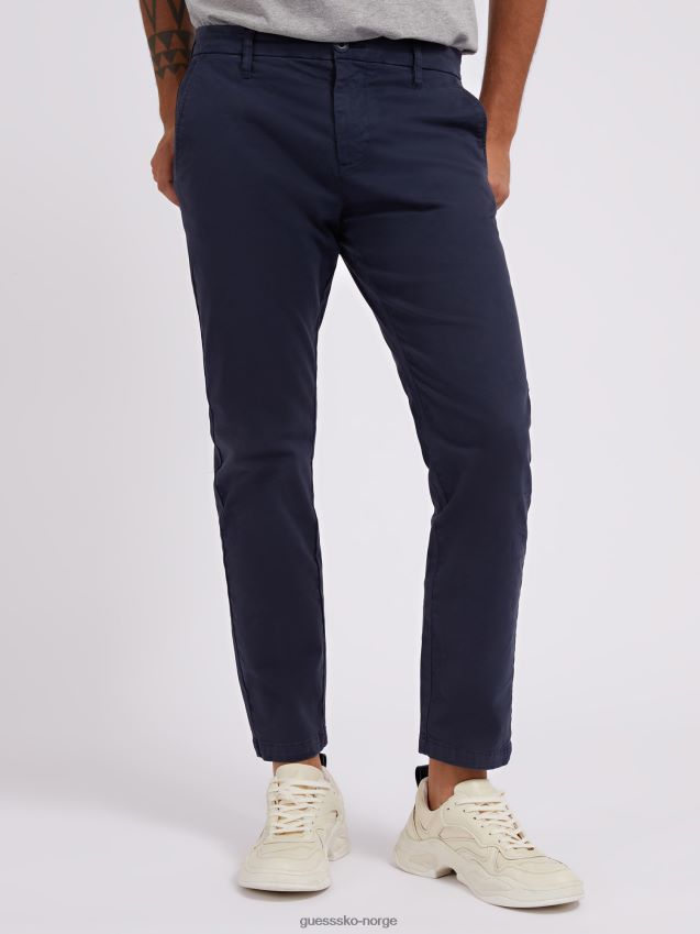 Guess slim fit blå bukse blå menn F0LJ80180