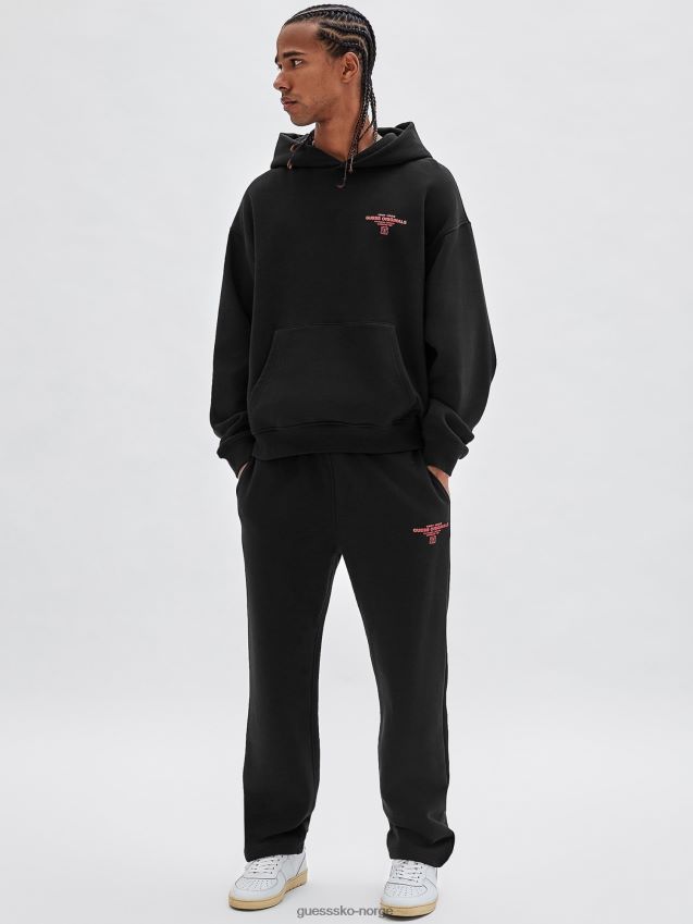 Guess svart joggebukse med logo foran svart menn F0LJ80691
