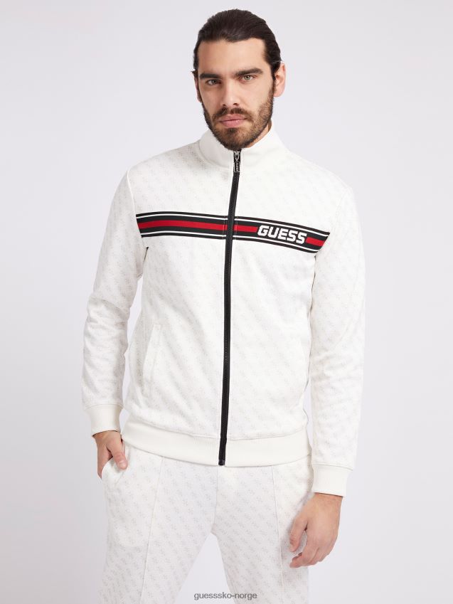 Guess all over logo sweatshirt hvit hvit menn F0LJ80449