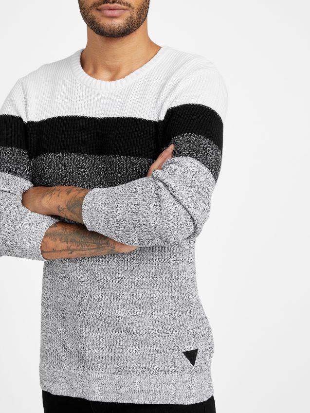 Guess altha crewneck genser ren hvit Ren hvit menn F0LJ807948