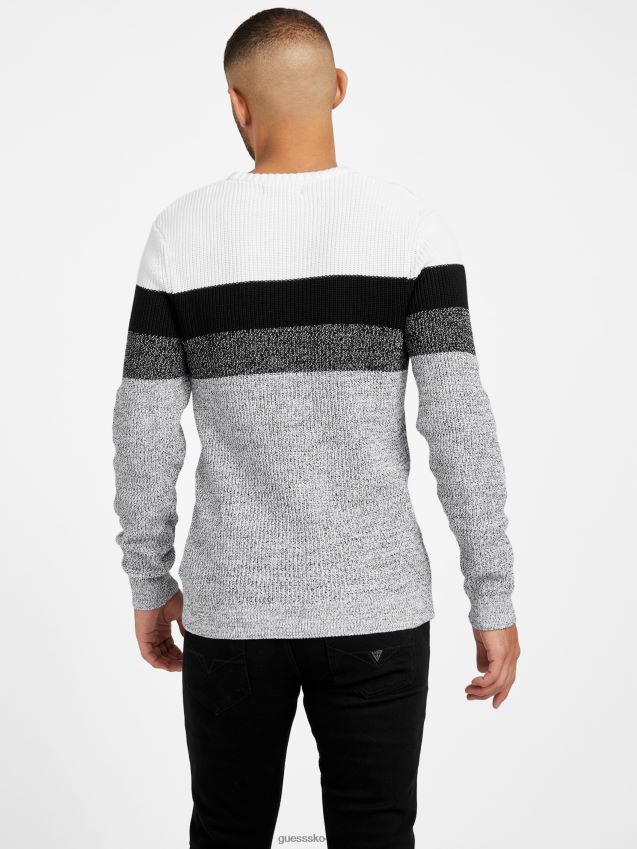 Guess altha crewneck genser ren hvit Ren hvit menn F0LJ807948