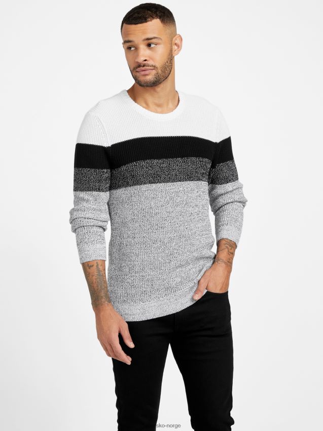 Guess altha crewneck genser ren hvit Ren hvit menn F0LJ807948