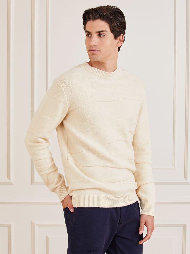 Guess beige genser i marciano ullblanding beige menn F0LJ801239