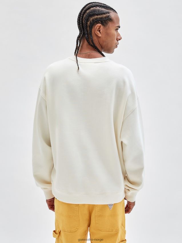 Guess beige genser med trykk foran beige menn F0LJ80768