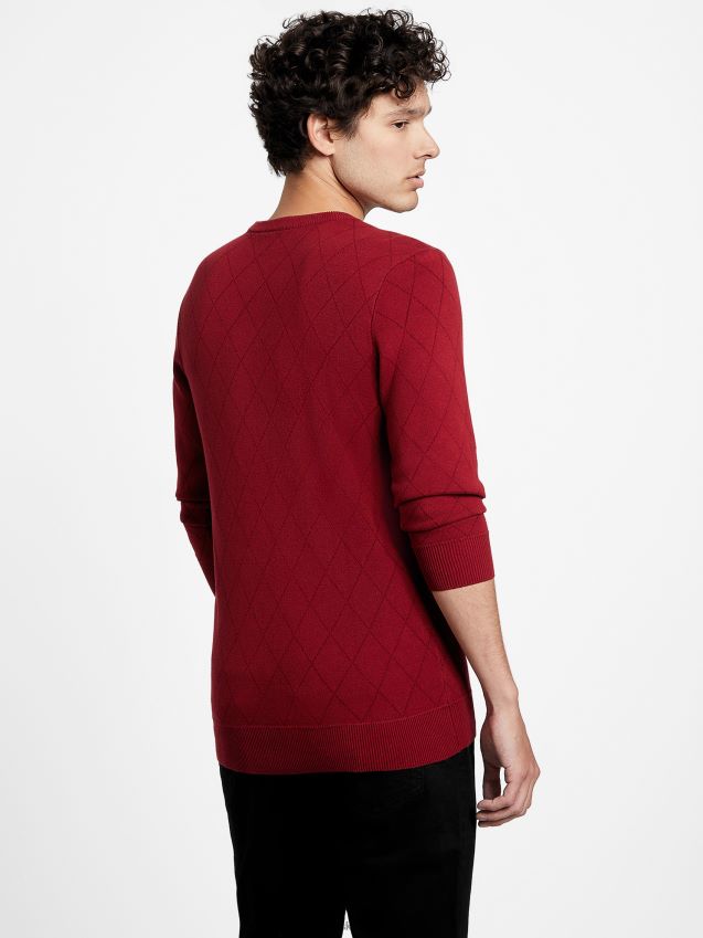 Guess bete juice rød boise diamant genser rødbetejuice menn F0LJ808145