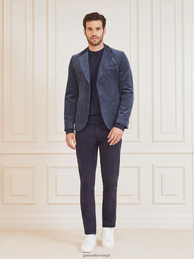 Guess blå marciano ullgenser med rund hals blå menn F0LJ801564