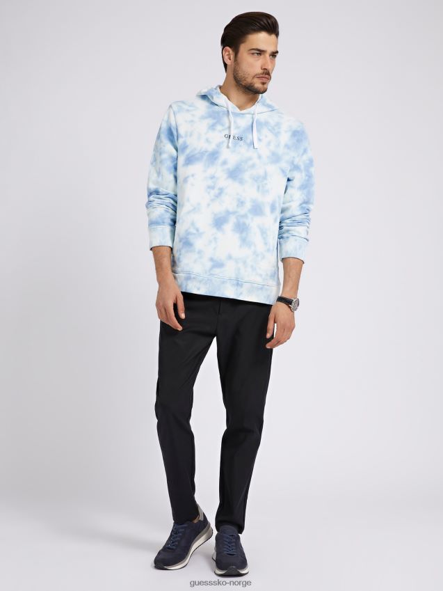 Guess blå multi tie-dye genser blå multi menn F0LJ80334