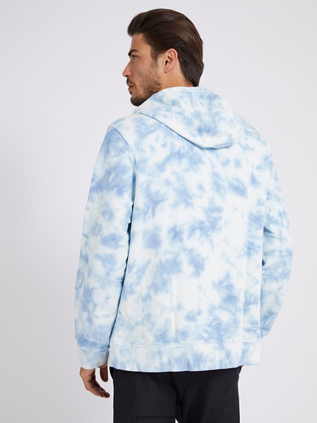 Guess blå multi tie-dye genser blå multi menn F0LJ80334