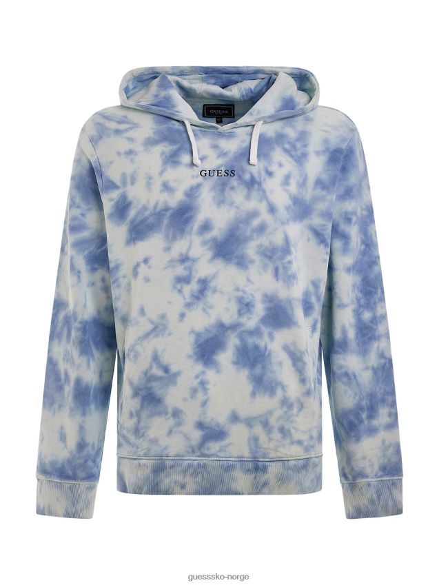 Guess blå multi tie-dye genser blå multi menn F0LJ80334
