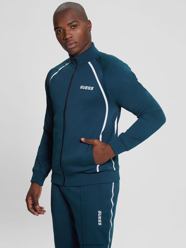 Guess blue spectre eco beamount genser med glidelås blått spøkelse menn F0LJ8010423