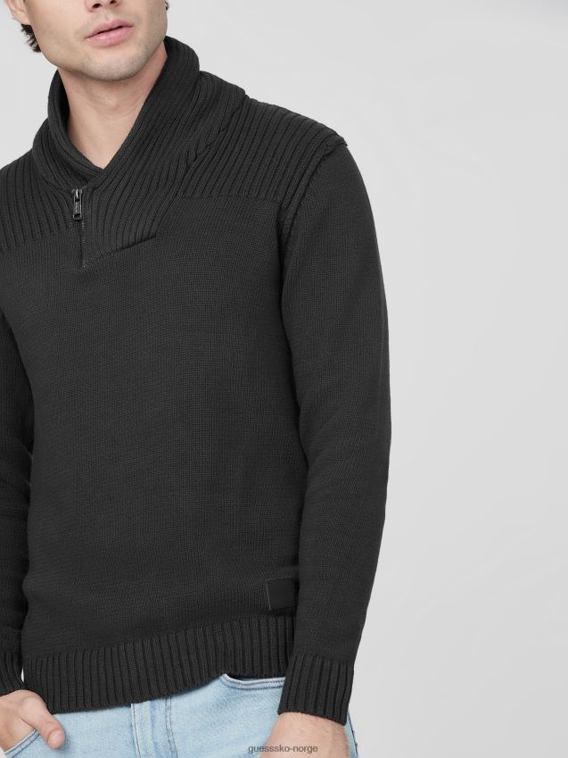 Guess caly sjal genser mørk kull lyng mørk kulllyng menn F0LJ808451