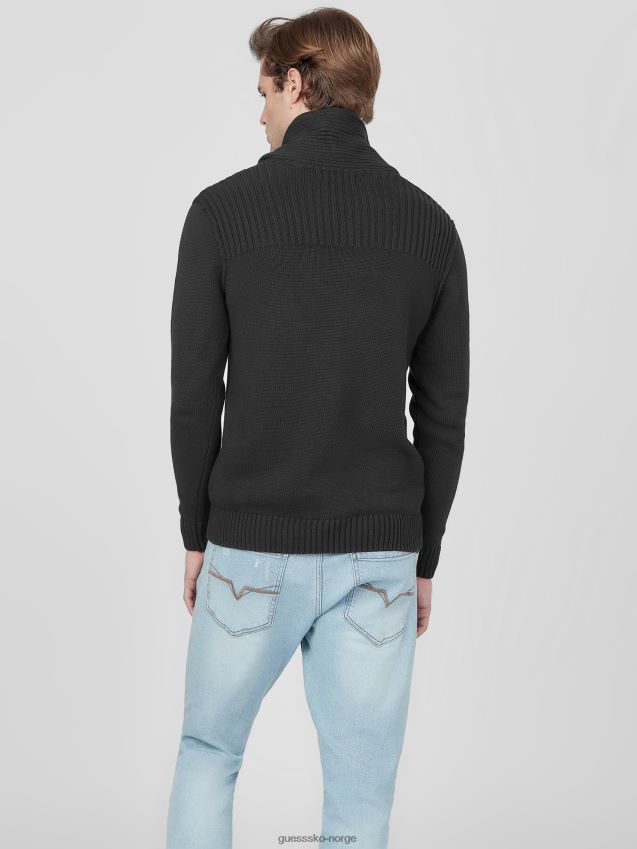 Guess caly sjal genser mørk kull lyng mørk kulllyng menn F0LJ808451