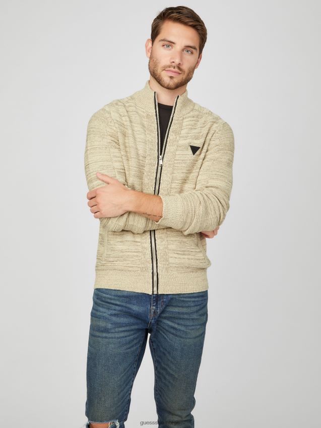 Guess chet marled mock neck genser chino chino menn F0LJ807846