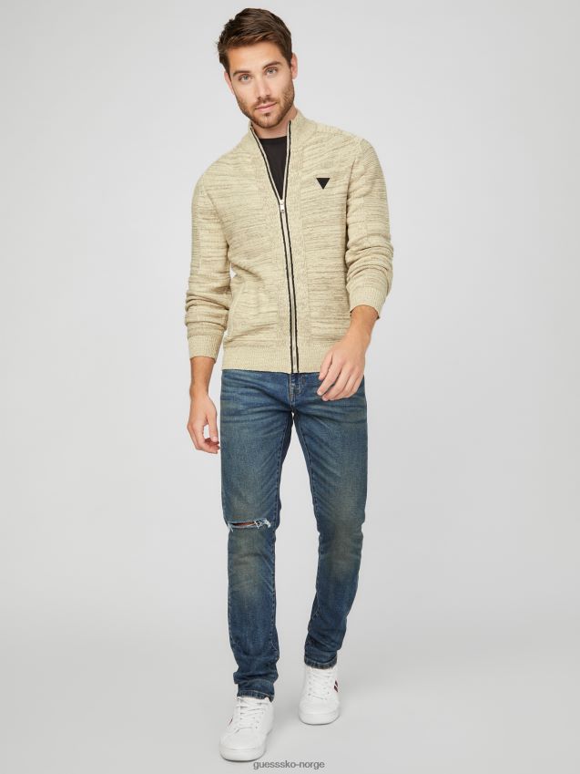 Guess chet marled mock neck genser chino chino menn F0LJ807846