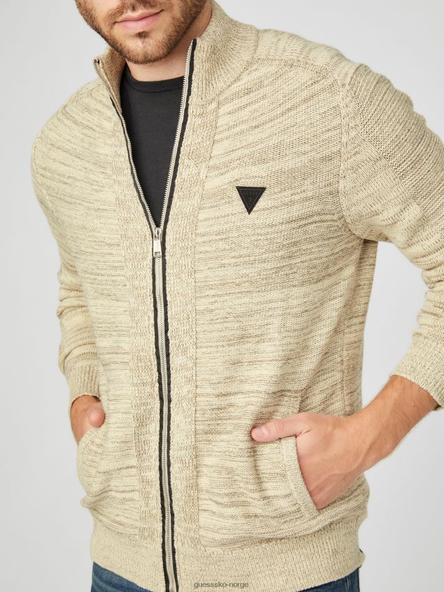 Guess chet marled mock neck genser chino chino menn F0LJ807846