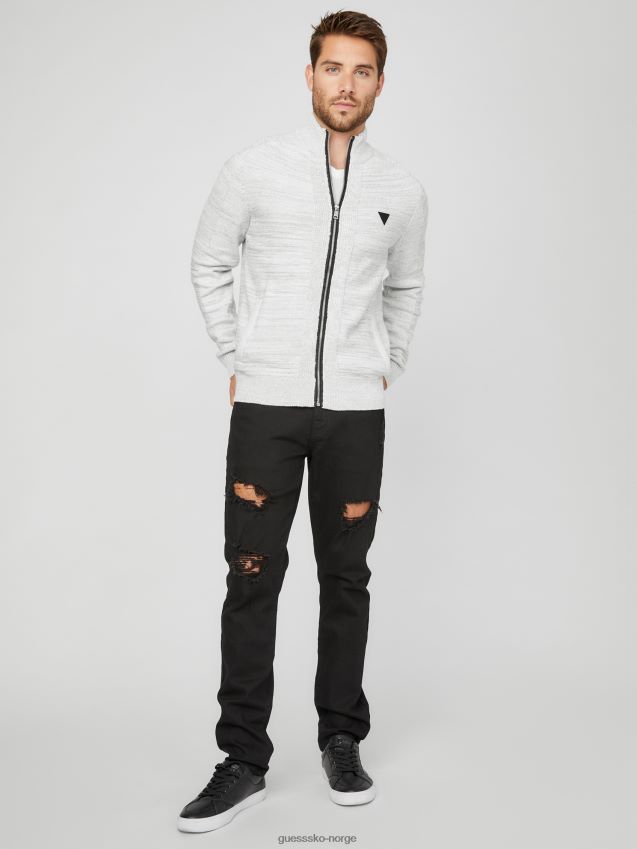 Guess chet marled mock neck genser ren hvit Ren hvit menn F0LJ807963