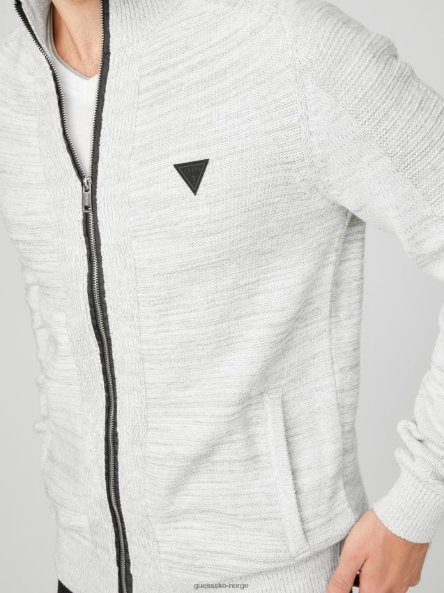 Guess chet marled mock neck genser ren hvit Ren hvit menn F0LJ807963