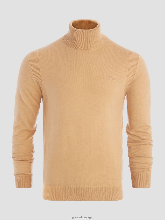 Guess eco percival turtleneck genser iset latte is latte menn F0LJ8010479