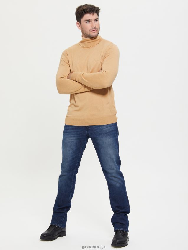 Guess eco percival turtleneck genser iset latte is latte menn F0LJ8010479