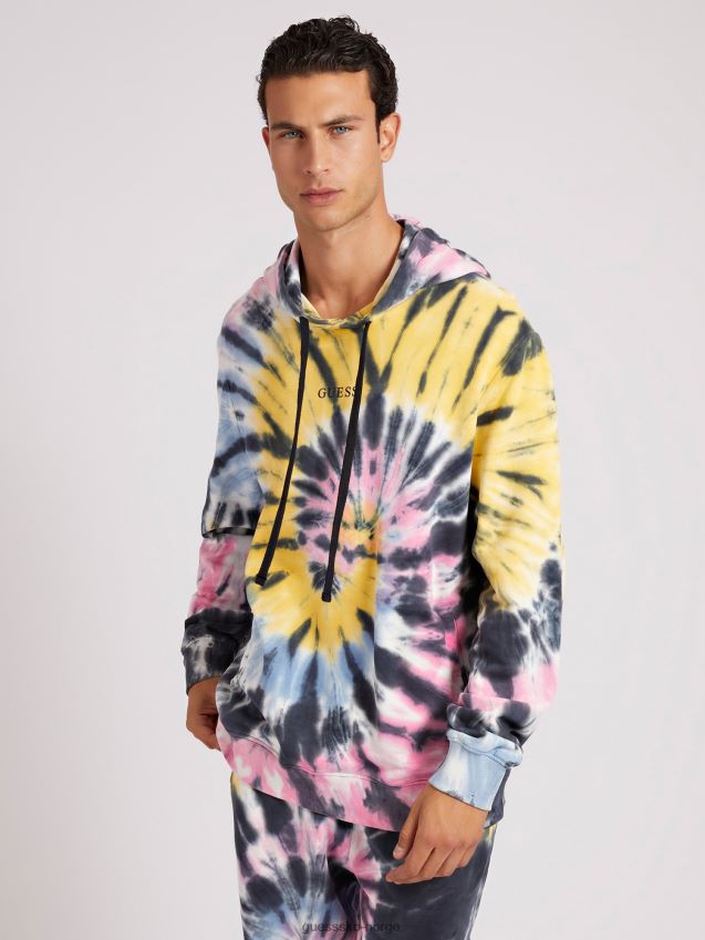 Guess flerfarget mønster tie-dye genser flerfarget mønster menn F0LJ80327