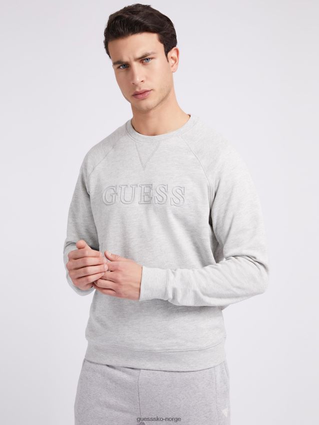 Guess front logo sweatshirt grå multi grå multi menn F0LJ80952