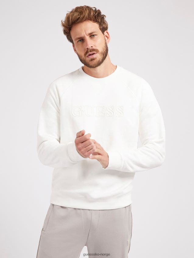 Guess front logo sweatshirt hvit trend hvit menn F0LJ80945