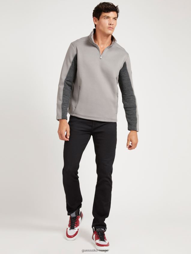 Guess genser med glidelås i mørkegrå mørk grå menn F0LJ801115